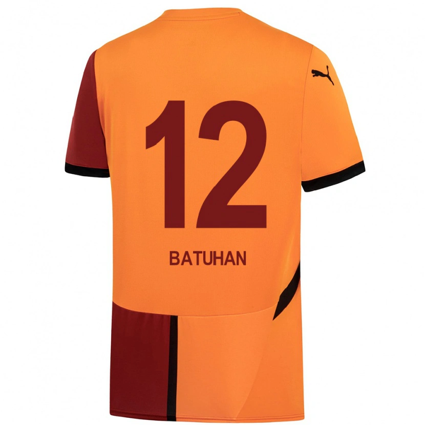 Danxen Uomo Maglia Batuhan Şen #12 Giallo Rosso Kit Gara Home 2024/25 Maglietta