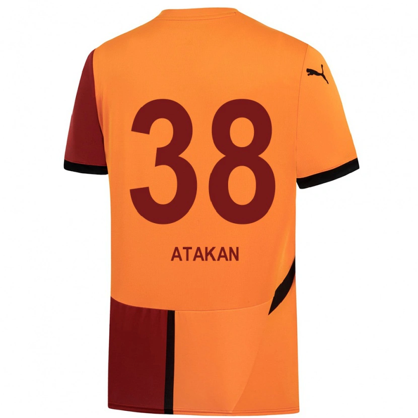 Danxen Uomo Maglia Atakan Ordu #38 Giallo Rosso Kit Gara Home 2024/25 Maglietta
