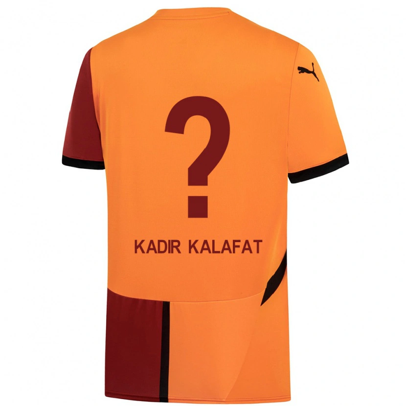 Danxen Uomo Maglia İsmail Kadir Kalafat #0 Giallo Rosso Kit Gara Home 2024/25 Maglietta