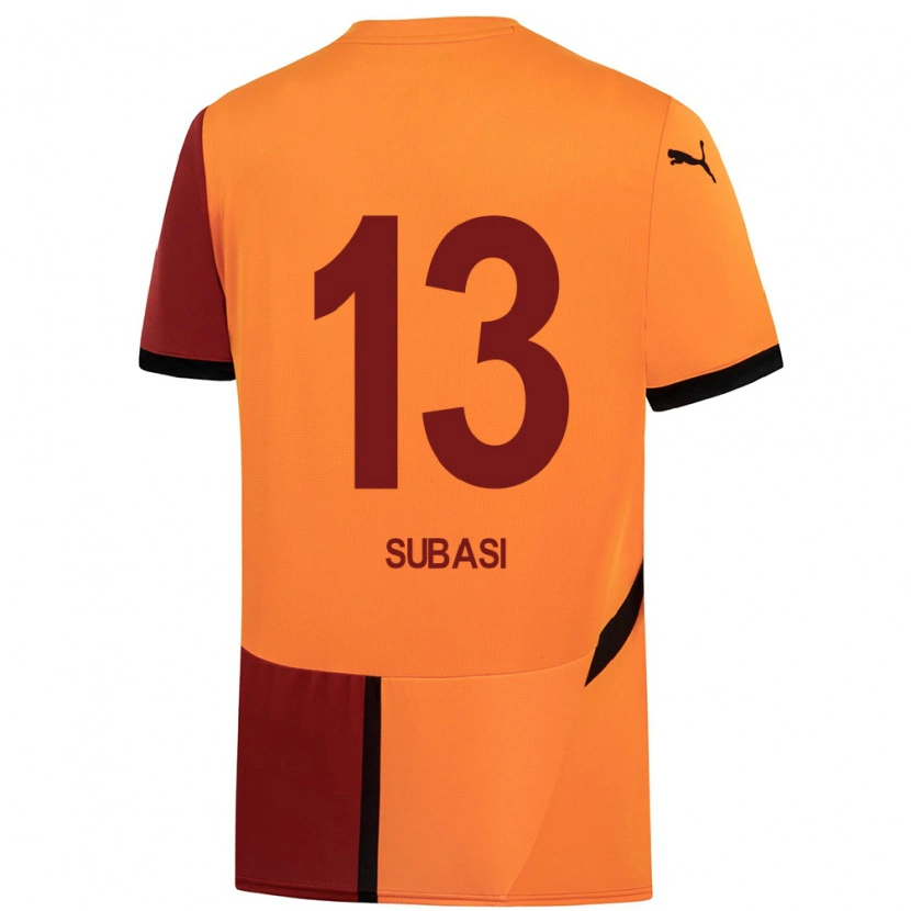 Danxen Uomo Maglia Kadir Subaşı #13 Giallo Rosso Kit Gara Home 2024/25 Maglietta