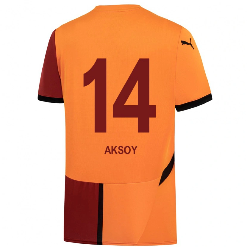 Danxen Uomo Maglia Berkan Aksoy #14 Giallo Rosso Kit Gara Home 2024/25 Maglietta