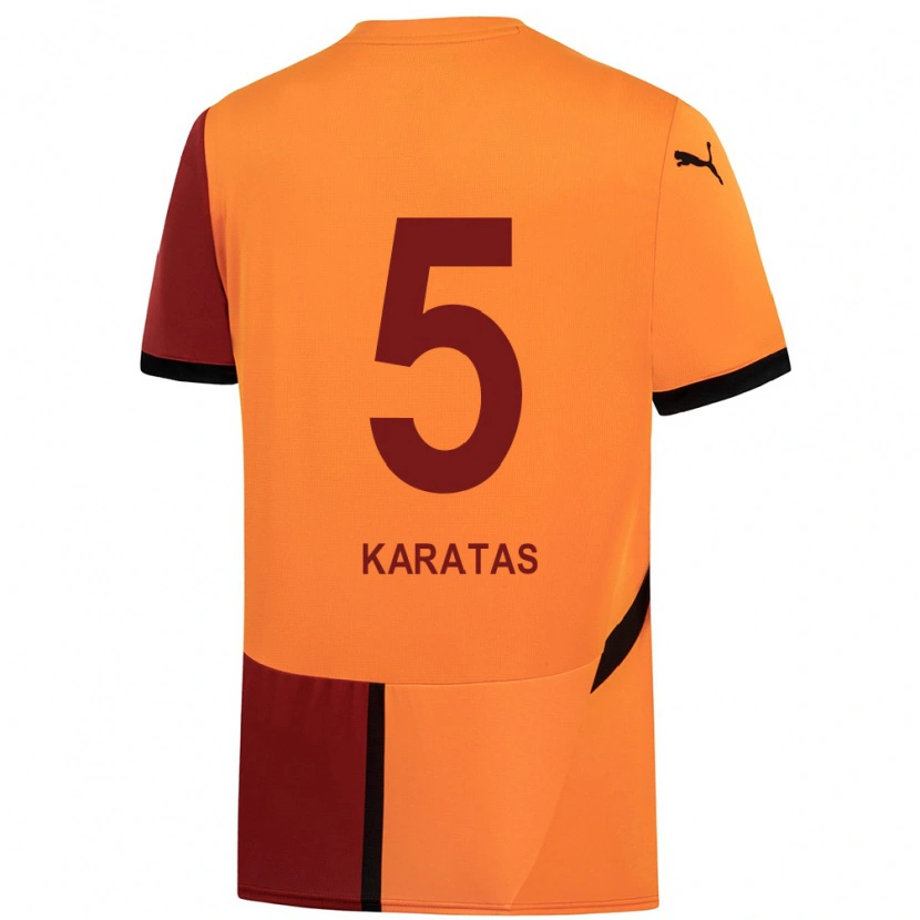 Danxen Uomo Maglia Eda Karataş #5 Giallo Rosso Kit Gara Home 2024/25 Maglietta