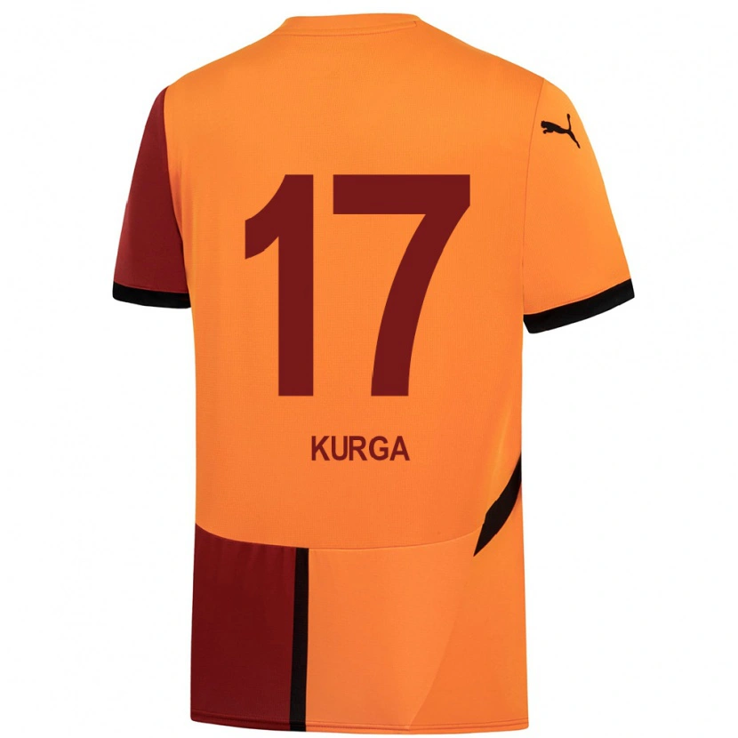 Danxen Uomo Maglia Handan Kurğa #17 Giallo Rosso Kit Gara Home 2024/25 Maglietta