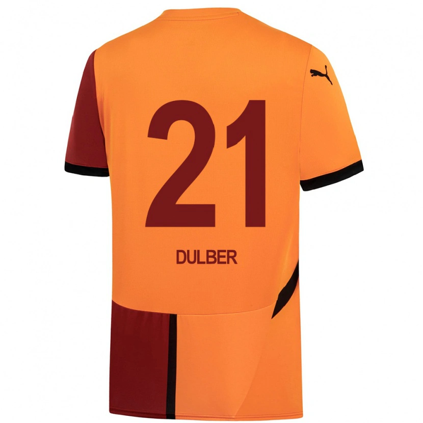 Danxen Uomo Maglia Didem Dülber #21 Giallo Rosso Kit Gara Home 2024/25 Maglietta