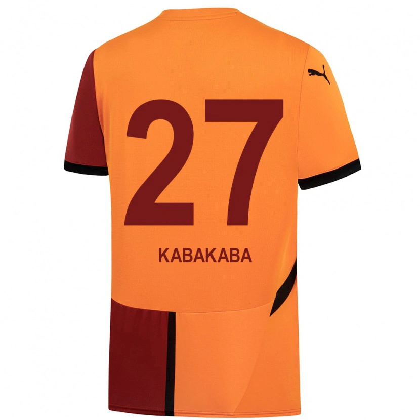 Danxen Uomo Maglia Naomie Kabakaba #27 Giallo Rosso Kit Gara Home 2024/25 Maglietta