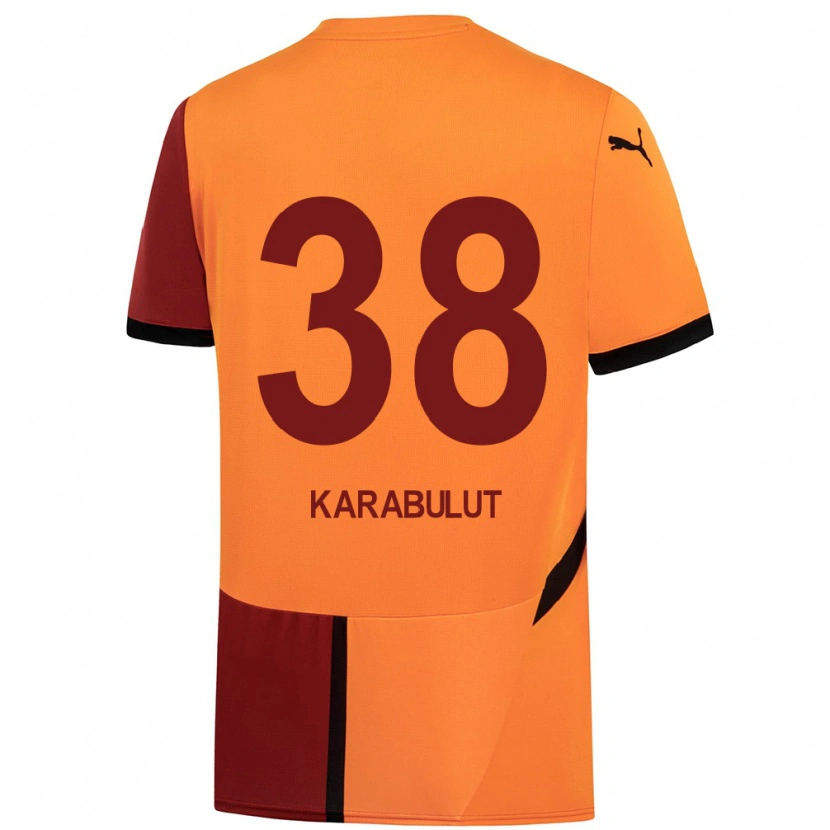 Danxen Uomo Maglia Arzu Karabulut #38 Giallo Rosso Kit Gara Home 2024/25 Maglietta