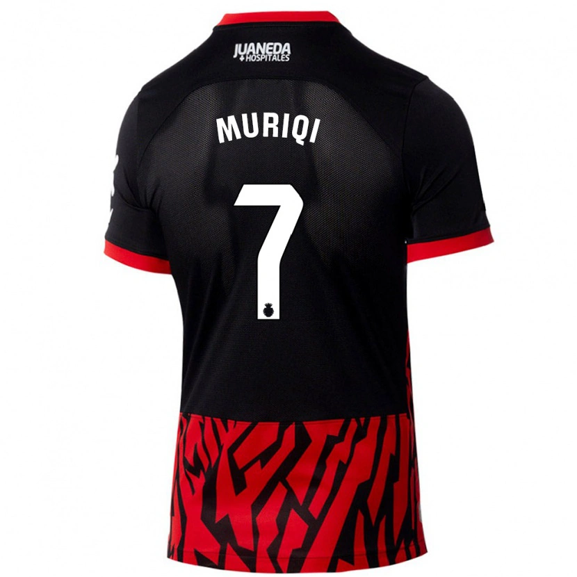 Danxen Uomo Maglia Vedat Muriqi #7 Nero Rosso Kit Gara Home 2024/25 Maglietta