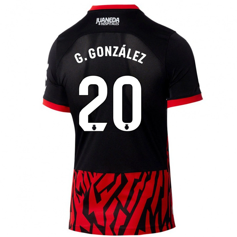 Danxen Uomo Maglia Giovanni González #20 Nero Rosso Kit Gara Home 2024/25 Maglietta