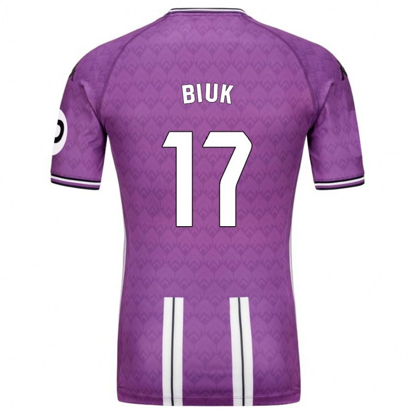 Danxen Uomo Maglia Stipe Biuk #17 Viola Bianco Kit Gara Home 2024/25 Maglietta