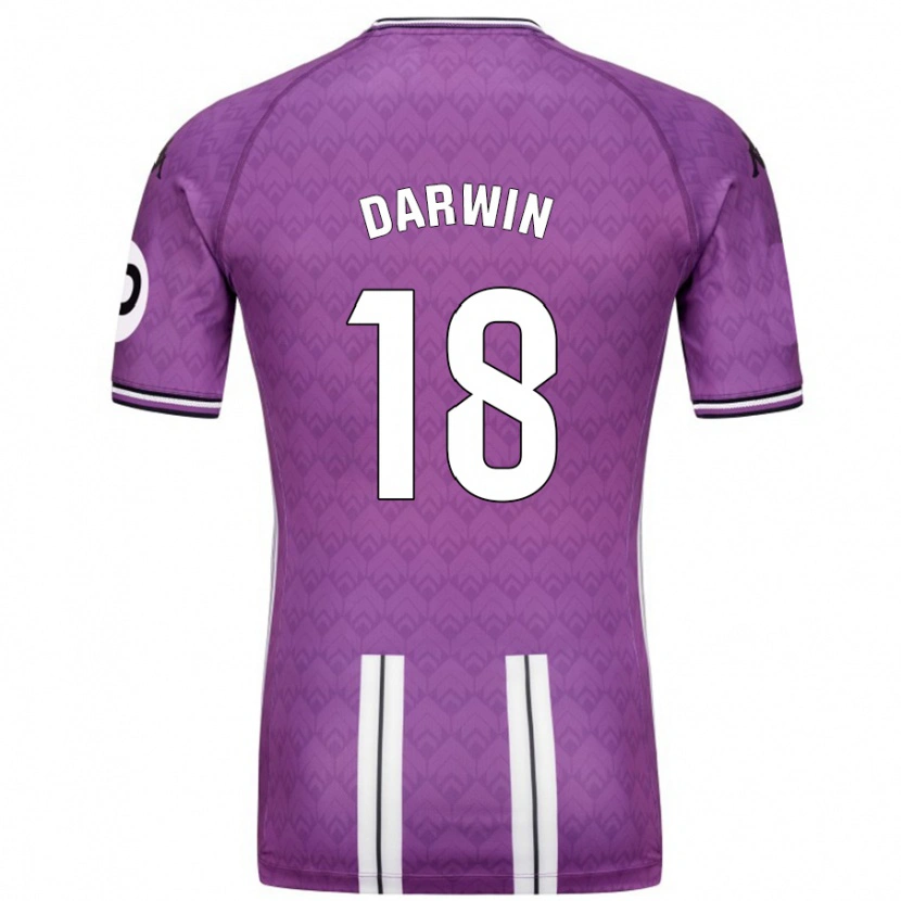 Danxen Uomo Maglia Darwin Machís #18 Viola Bianco Kit Gara Home 2024/25 Maglietta