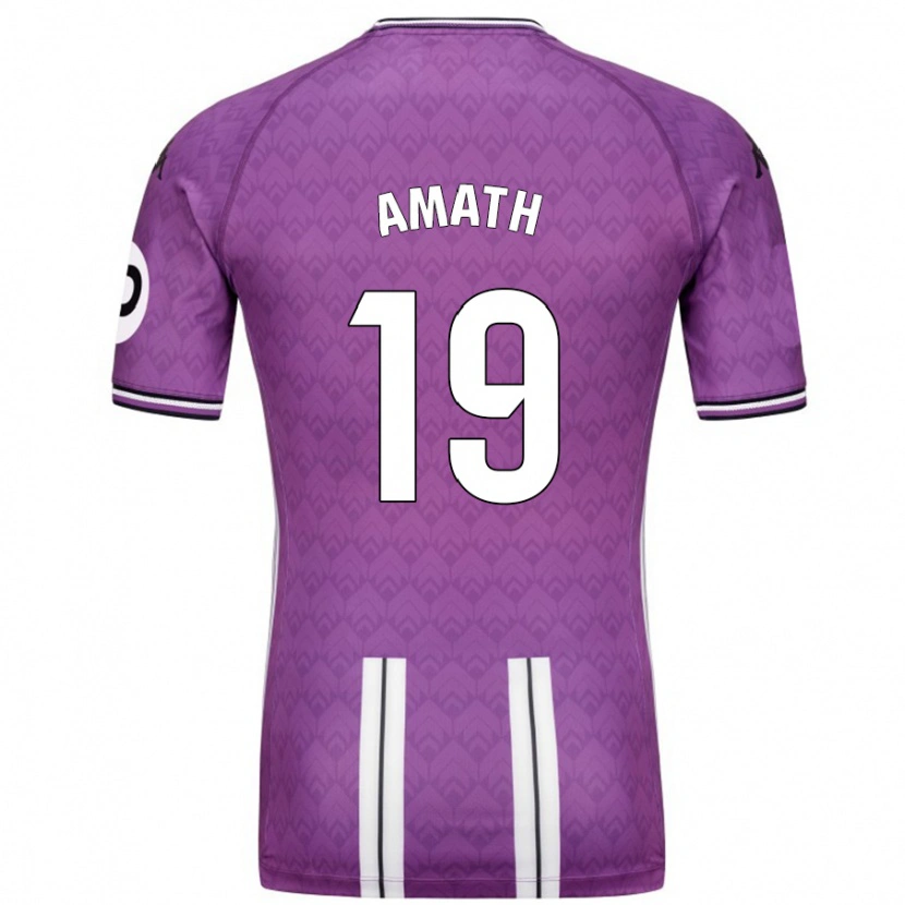 Danxen Uomo Maglia Amath Ndiaye #19 Viola Bianco Kit Gara Home 2024/25 Maglietta