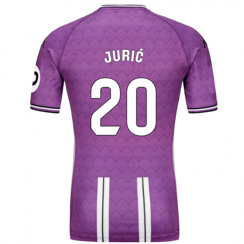 Danxen Uomo Maglia Stanko Juric #20 Viola Bianco Kit Gara Home 2024/25 Maglietta