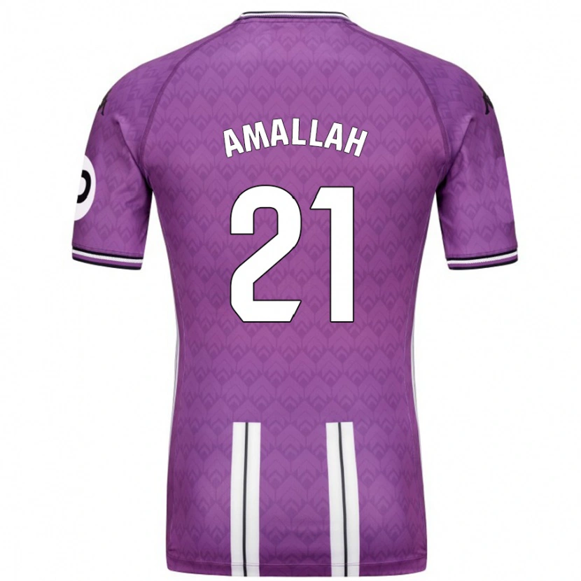 Danxen Uomo Maglia Selim Amallah #21 Viola Bianco Kit Gara Home 2024/25 Maglietta