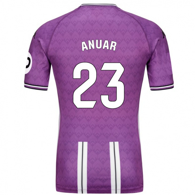 Danxen Uomo Maglia Anuar #23 Viola Bianco Kit Gara Home 2024/25 Maglietta