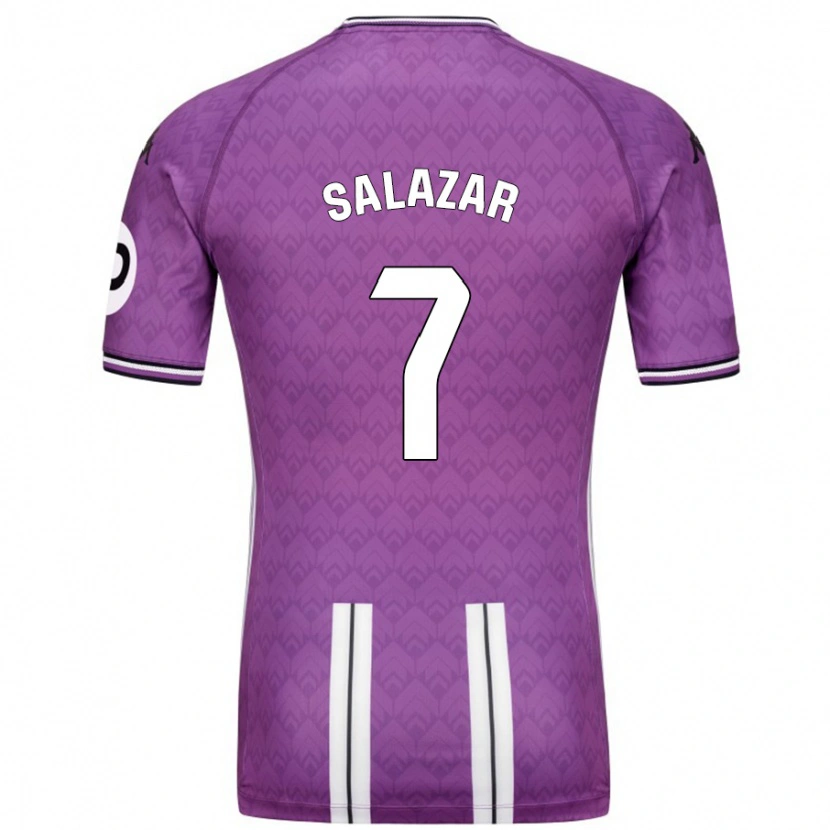 Danxen Uomo Maglia Israel Salazar #7 Viola Bianco Kit Gara Home 2024/25 Maglietta