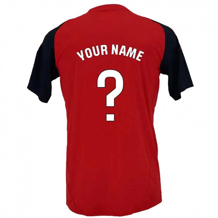 Danxen Uomo Maglia Il Tuo Nome #0 Rosso Nero Kit Gara Home 2024/25 Maglietta