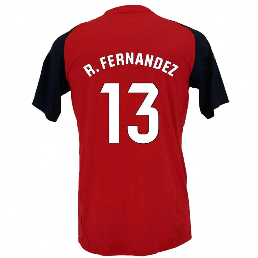 Danxen Uomo Maglia Raúl Fernández #13 Rosso Nero Kit Gara Home 2024/25 Maglietta