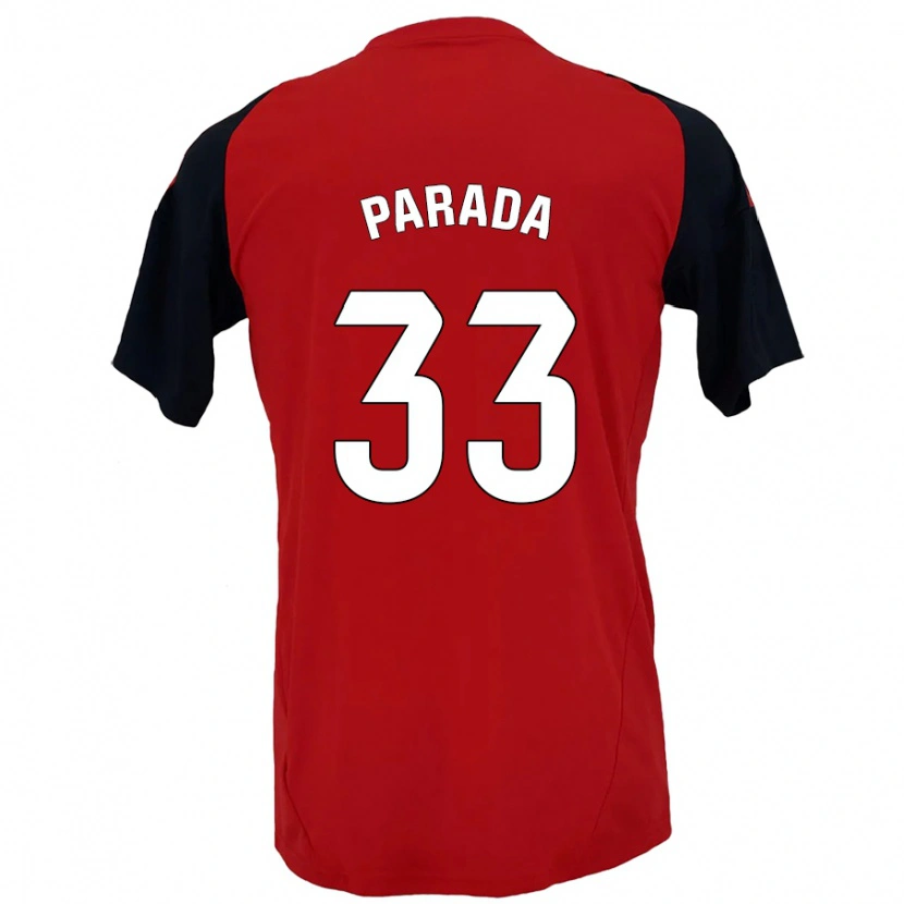 Danxen Uomo Maglia Victor Parada #33 Rosso Nero Kit Gara Home 2024/25 Maglietta