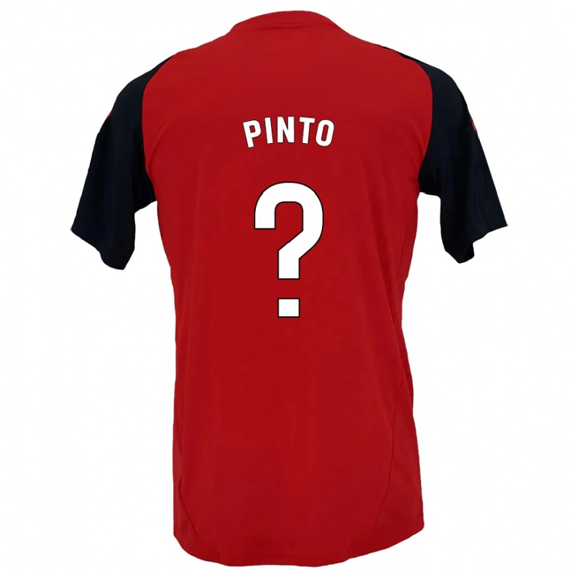 Danxen Uomo Maglia Yidne Pinto #0 Rosso Nero Kit Gara Home 2024/25 Maglietta