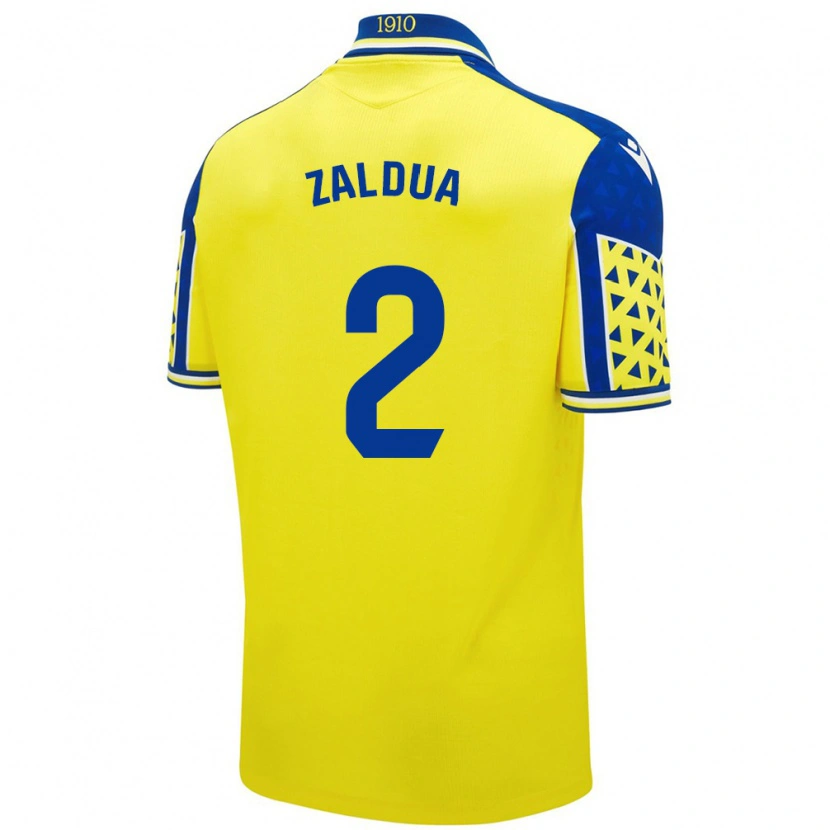 Danxen Uomo Maglia Joseba Zaldua #2 Giallo Blu Kit Gara Home 2024/25 Maglietta