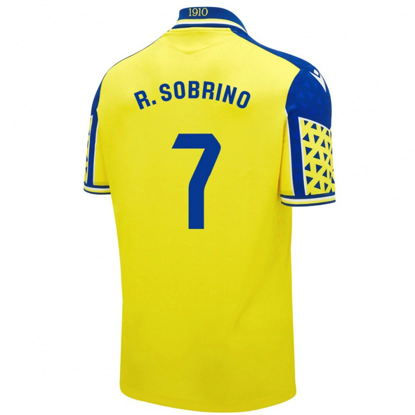 Danxen Uomo Maglia Rubén Sobrino #7 Giallo Blu Kit Gara Home 2024/25 Maglietta