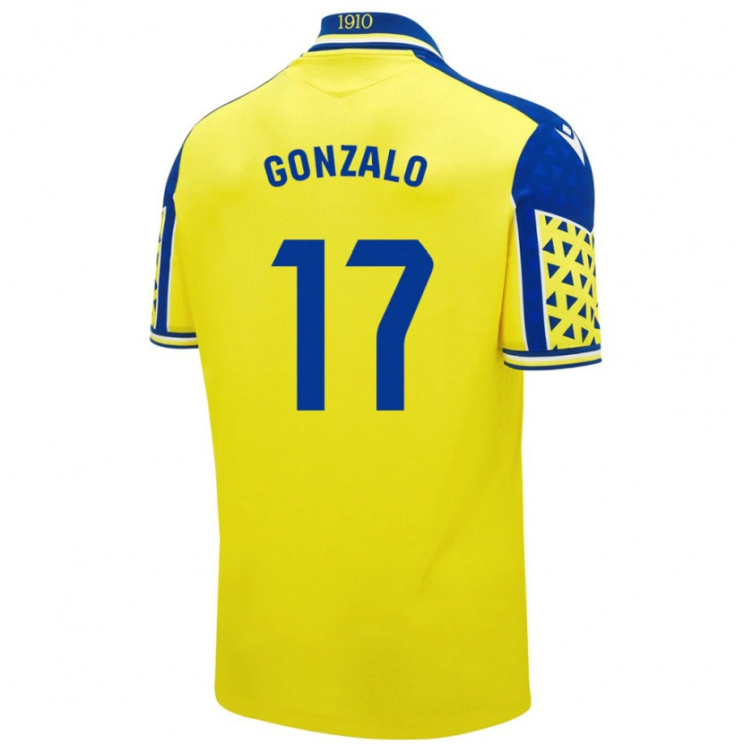 Danxen Uomo Maglia Gonzalo Escalante #17 Giallo Blu Kit Gara Home 2024/25 Maglietta
