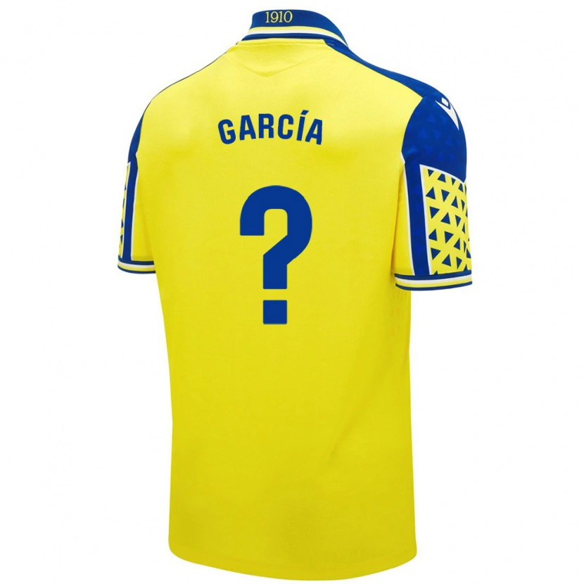 Danxen Uomo Maglia Fran García #0 Giallo Blu Kit Gara Home 2024/25 Maglietta