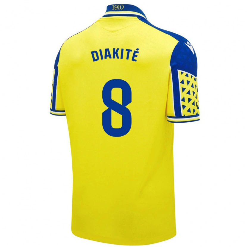 Danxen Uomo Maglia Moussa Diakité #8 Giallo Blu Kit Gara Home 2024/25 Maglietta
