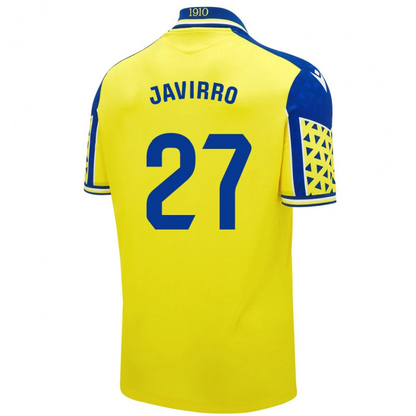 Danxen Uomo Maglia Javirro #27 Giallo Blu Kit Gara Home 2024/25 Maglietta
