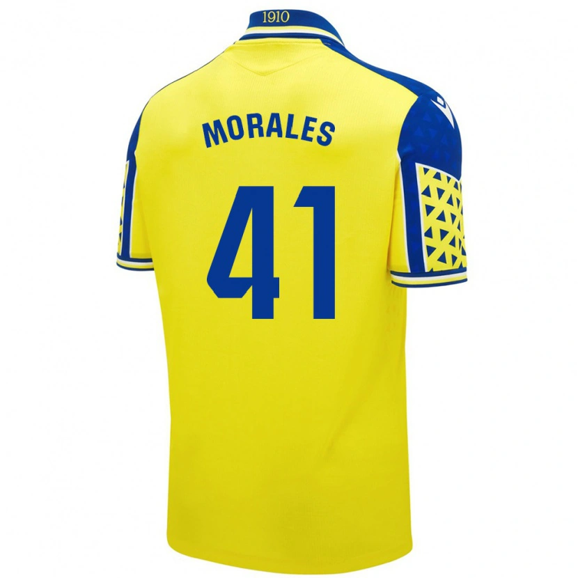 Danxen Uomo Maglia Luis Morales #41 Giallo Blu Kit Gara Home 2024/25 Maglietta