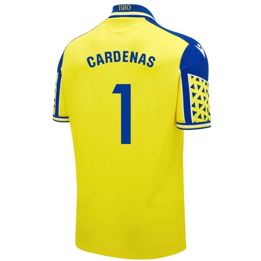 Danxen Uomo Maglia Raquel Cárdenas #1 Giallo Blu Kit Gara Home 2024/25 Maglietta
