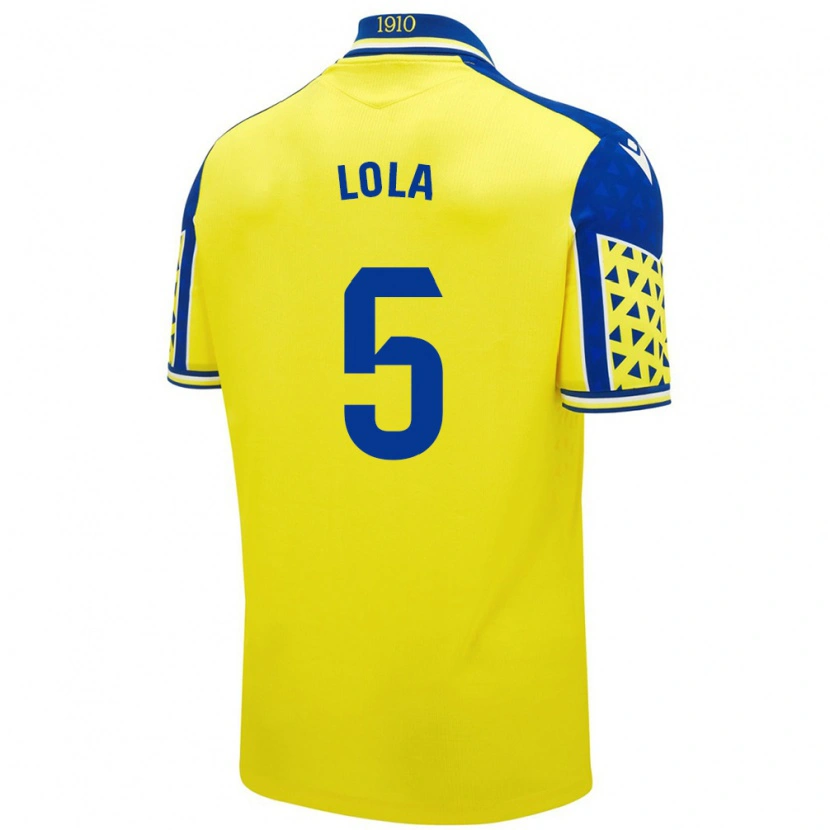 Danxen Uomo Maglia María Dolores Morón Cebada #5 Giallo Blu Kit Gara Home 2024/25 Maglietta