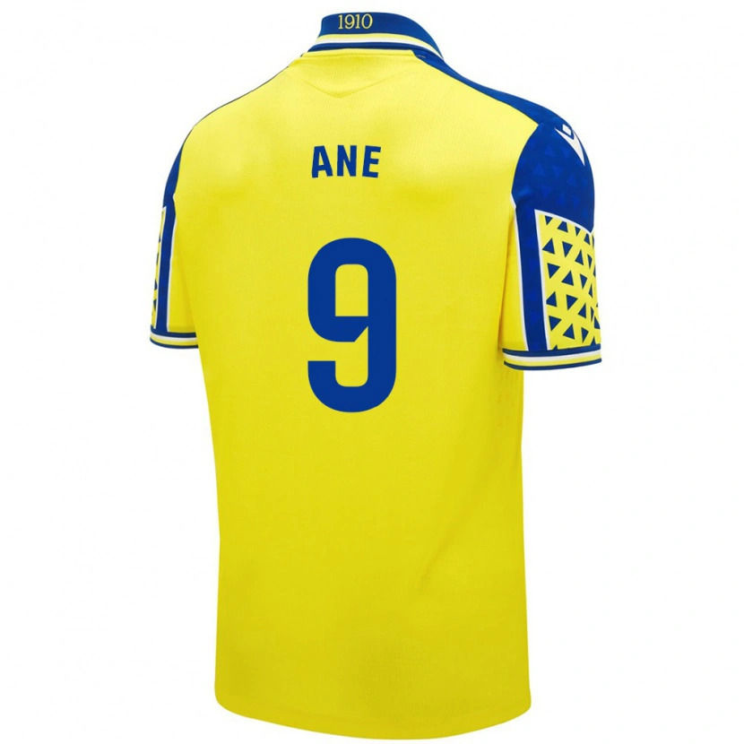 Danxen Uomo Maglia Ane López De Heredia Alcelay #9 Giallo Blu Kit Gara Home 2024/25 Maglietta