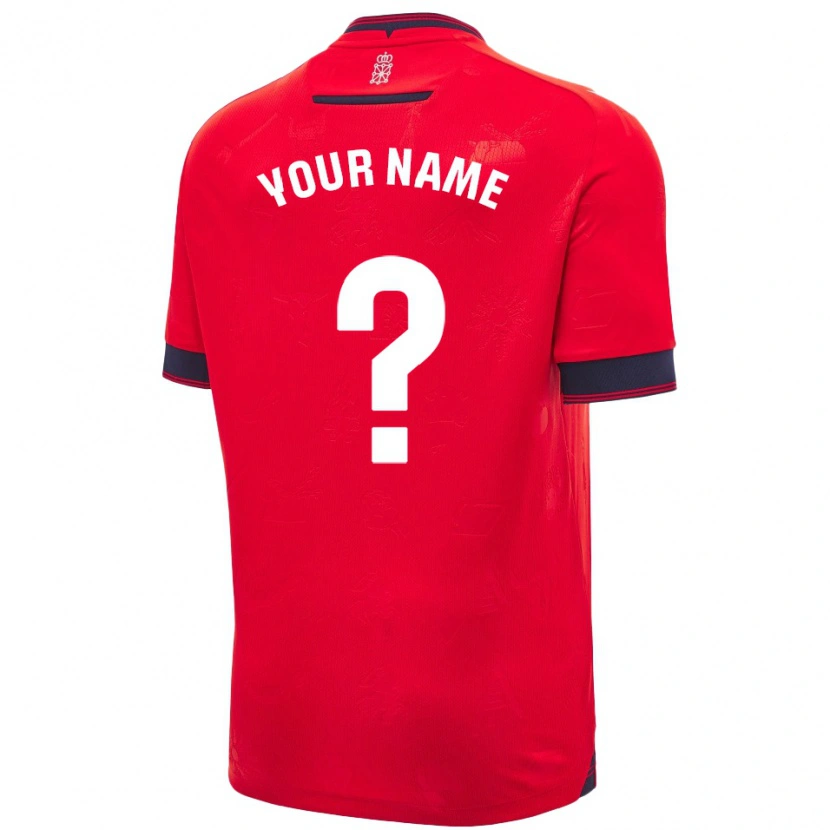 Danxen Uomo Maglia Il Tuo Nome #0 Rosso Bianco Kit Gara Home 2024/25 Maglietta