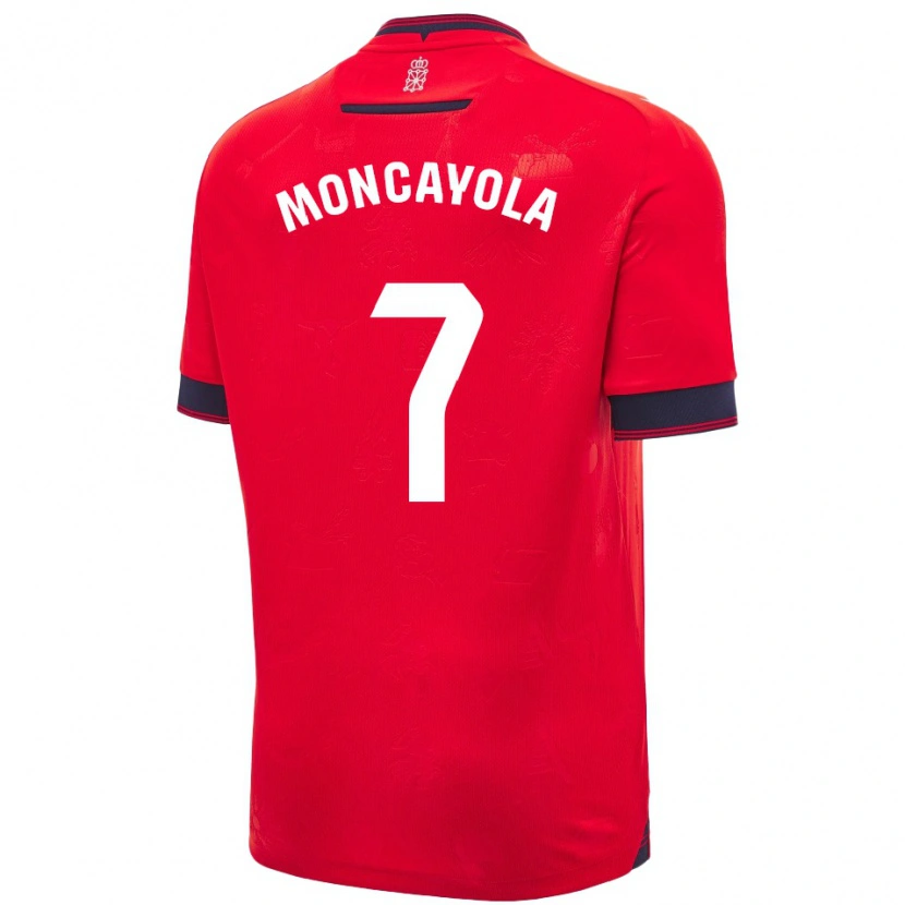 Danxen Uomo Maglia Jon Moncayola #7 Rosso Bianco Kit Gara Home 2024/25 Maglietta