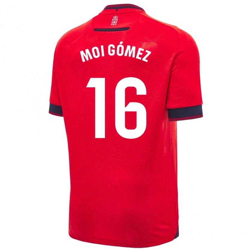 Danxen Uomo Maglia Moi Gómez #16 Rosso Bianco Kit Gara Home 2024/25 Maglietta