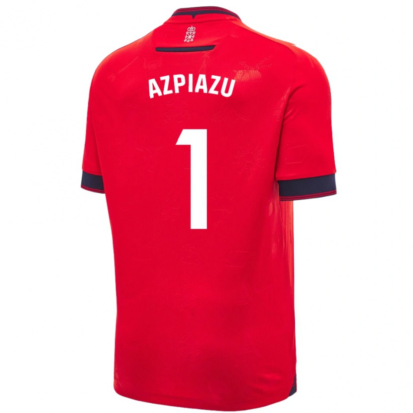 Danxen Uomo Maglia Nahia Azpiazu Moreno #1 Rosso Bianco Kit Gara Home 2024/25 Maglietta