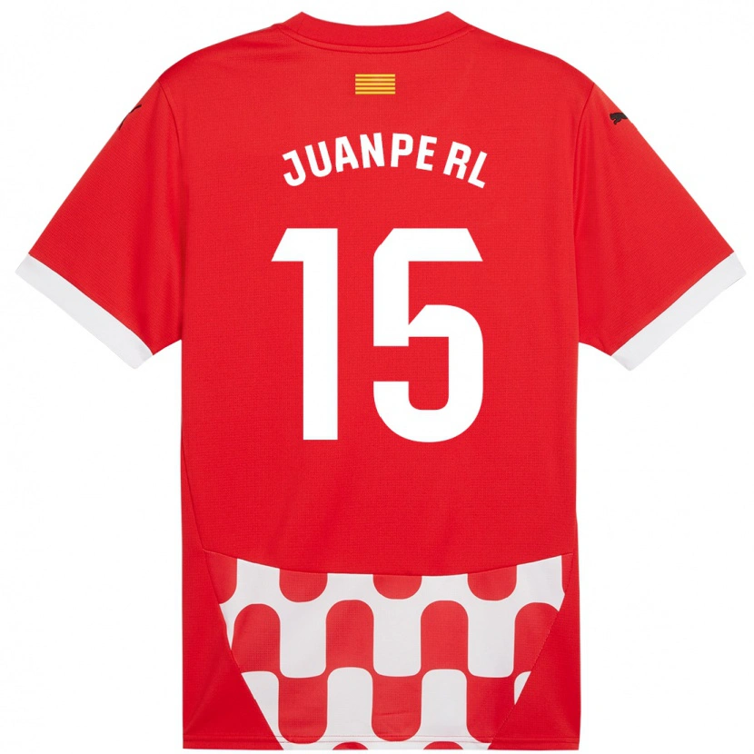 Danxen Uomo Maglia Juanpe #15 Rosso Bianco Kit Gara Home 2024/25 Maglietta