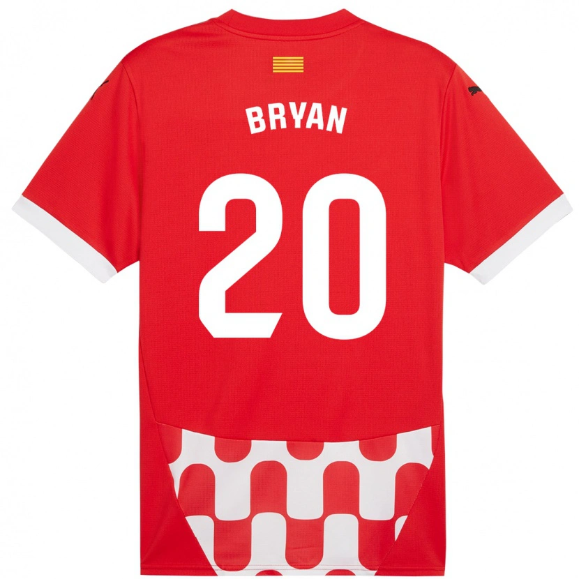 Danxen Uomo Maglia Bryan Gil #20 Rosso Bianco Kit Gara Home 2024/25 Maglietta