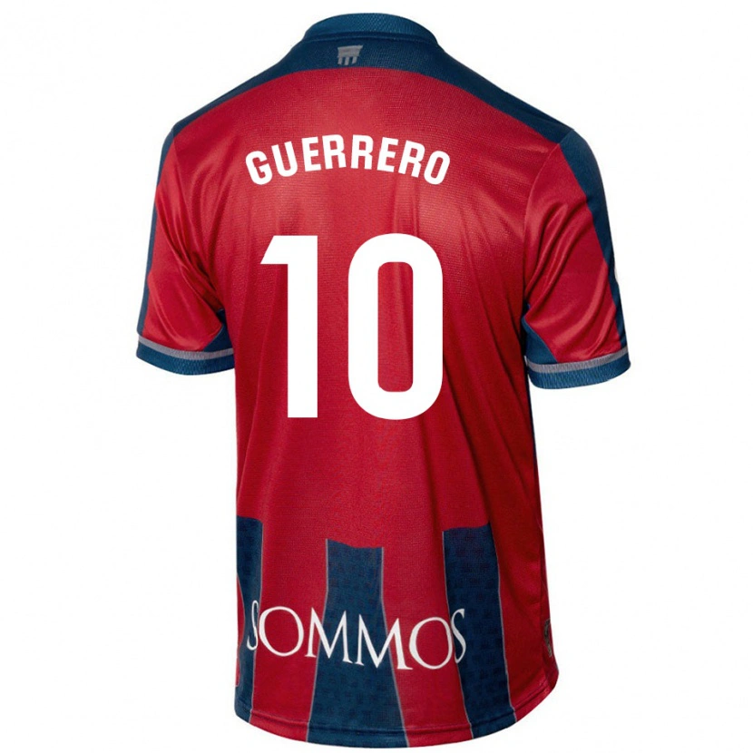 Danxen Uomo Maglia Fernando Guerrero #10 Rosso Blu Kit Gara Home 2024/25 Maglietta