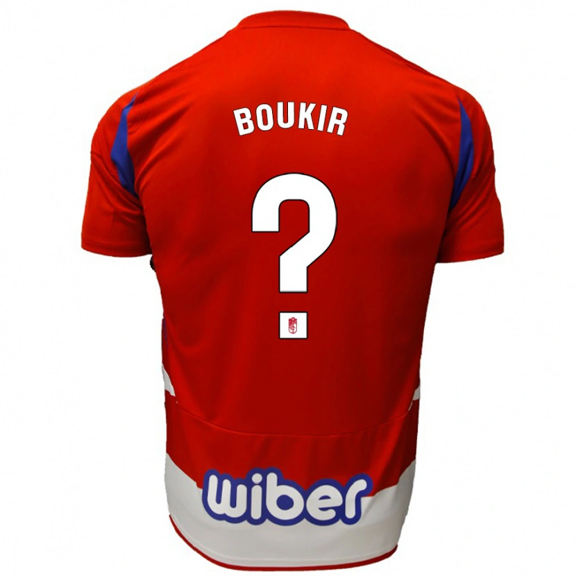 Danxen Uomo Maglia Oussama Boukir #0 Rosso Bianco Blu Kit Gara Home 2024/25 Maglietta
