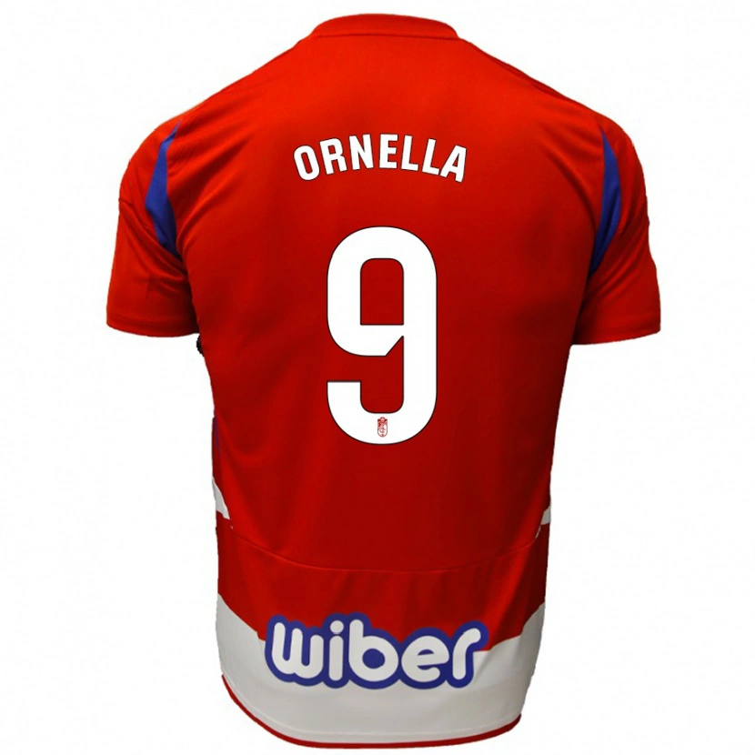 Danxen Uomo Maglia Ornella #9 Rosso Bianco Blu Kit Gara Home 2024/25 Maglietta
