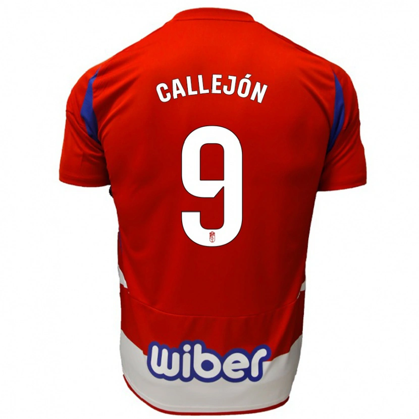 Danxen Uomo Maglia José Callejón #9 Rosso Bianco Blu Kit Gara Home 2024/25 Maglietta