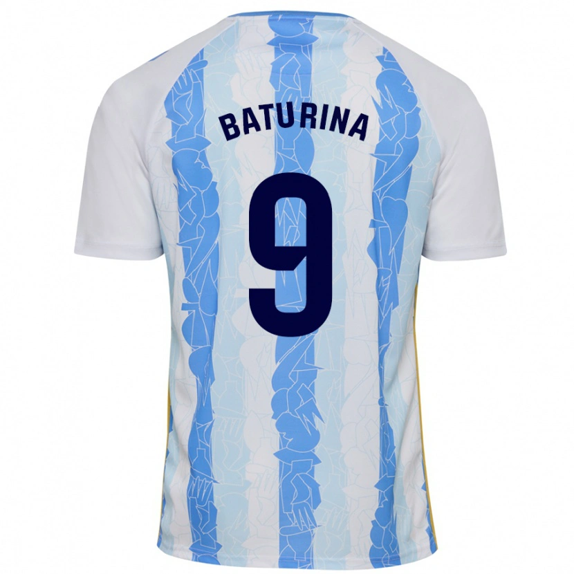 Danxen Uomo Maglia Roko Baturina #9 Bianco Blu Kit Gara Home 2024/25 Maglietta
