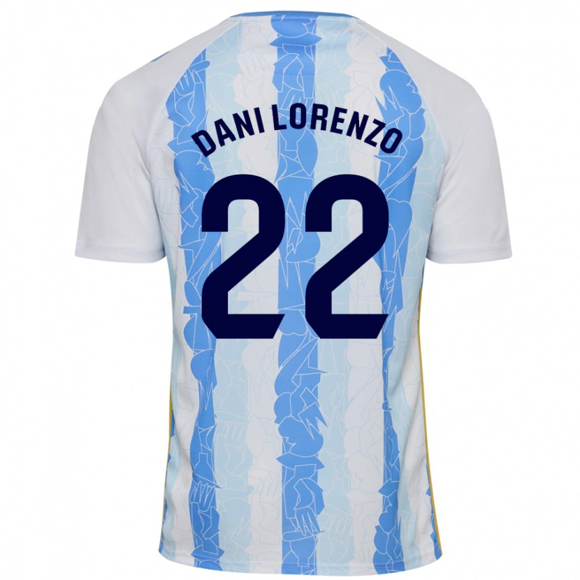 Danxen Uomo Maglia Dani Lorenzo #22 Bianco Blu Kit Gara Home 2024/25 Maglietta