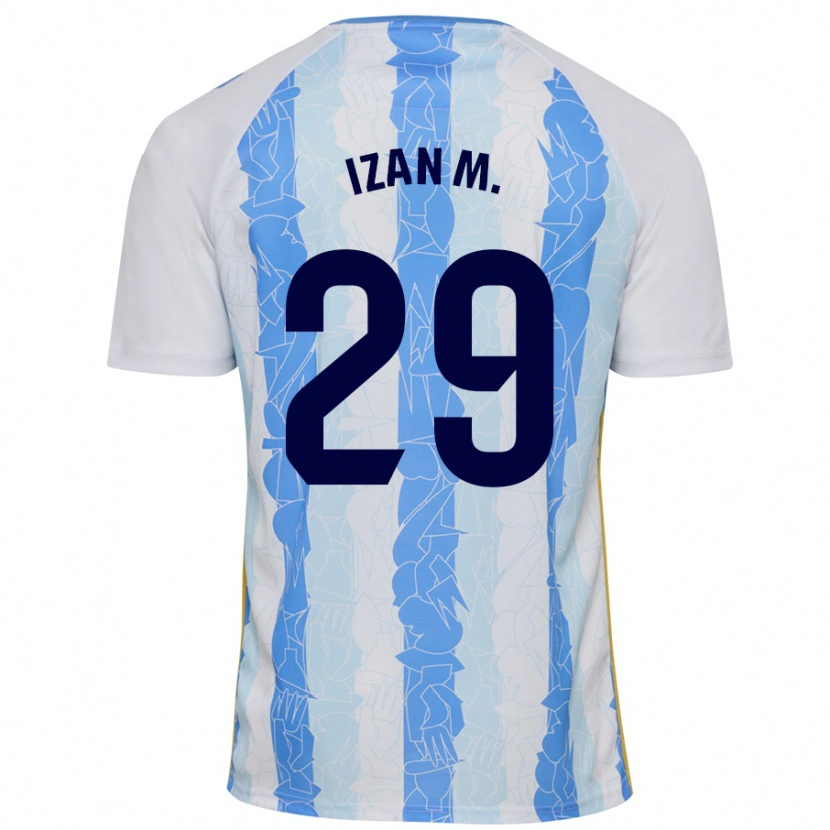 Danxen Uomo Maglia Izan Merino #29 Bianco Blu Kit Gara Home 2024/25 Maglietta