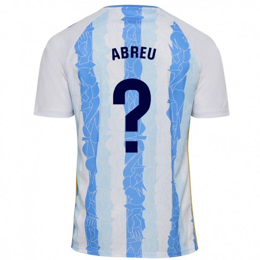Danxen Uomo Maglia Marco Abreu #0 Bianco Blu Kit Gara Home 2024/25 Maglietta