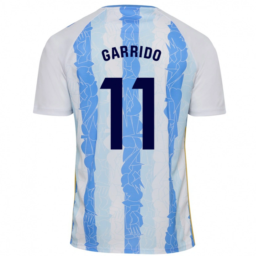 Danxen Uomo Maglia Rafa Garrido #11 Bianco Blu Kit Gara Home 2024/25 Maglietta