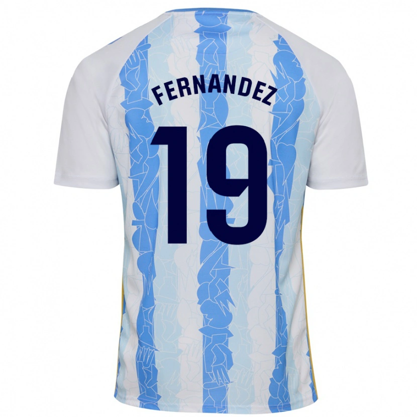 Danxen Uomo Maglia Raúl Fernández #19 Bianco Blu Kit Gara Home 2024/25 Maglietta