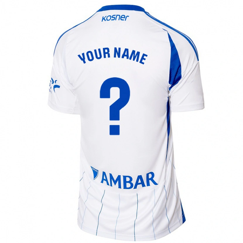 Danxen Uomo Maglia Il Tuo Nome #0 Rosso Bianco Kit Gara Home 2024/25 Maglietta
